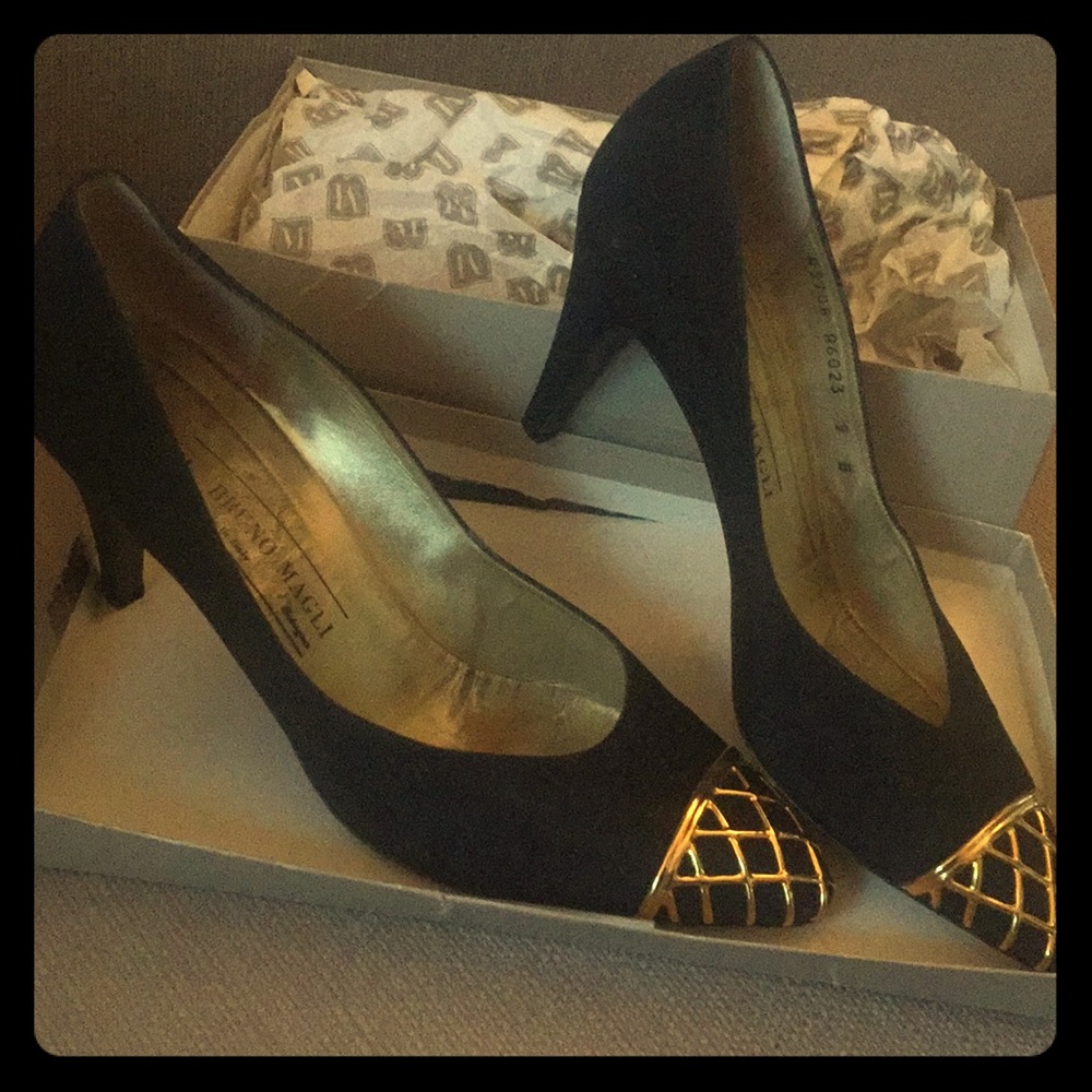 Bruno Magli Gold Welded Cage Toe Tips Nordstrom